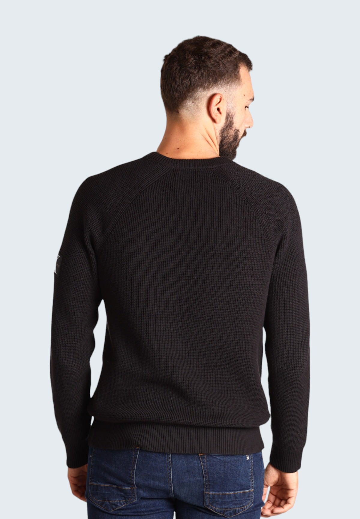 Maglione Girocollo Badge Easy Sweater J30J323989 CK Black