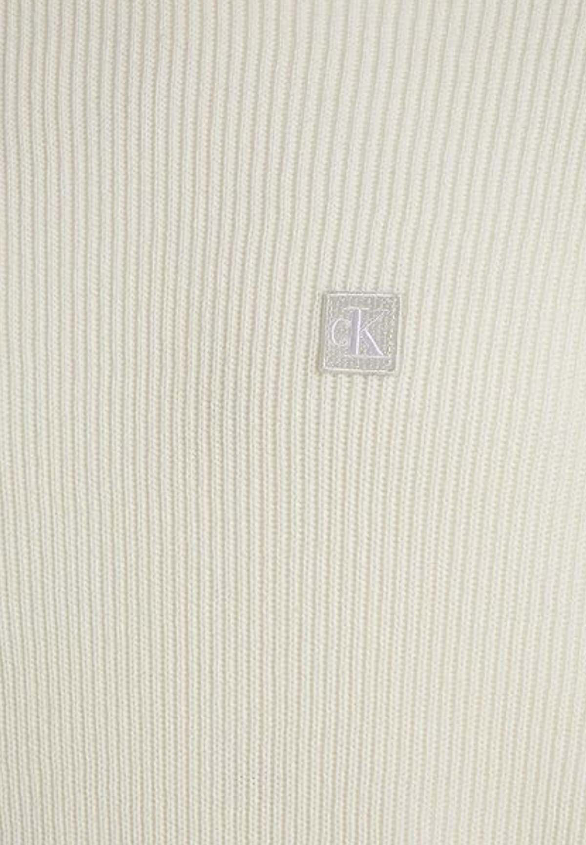 Maglione Girocollo Ck Embro Badge Sweat J30J324598 Ivory