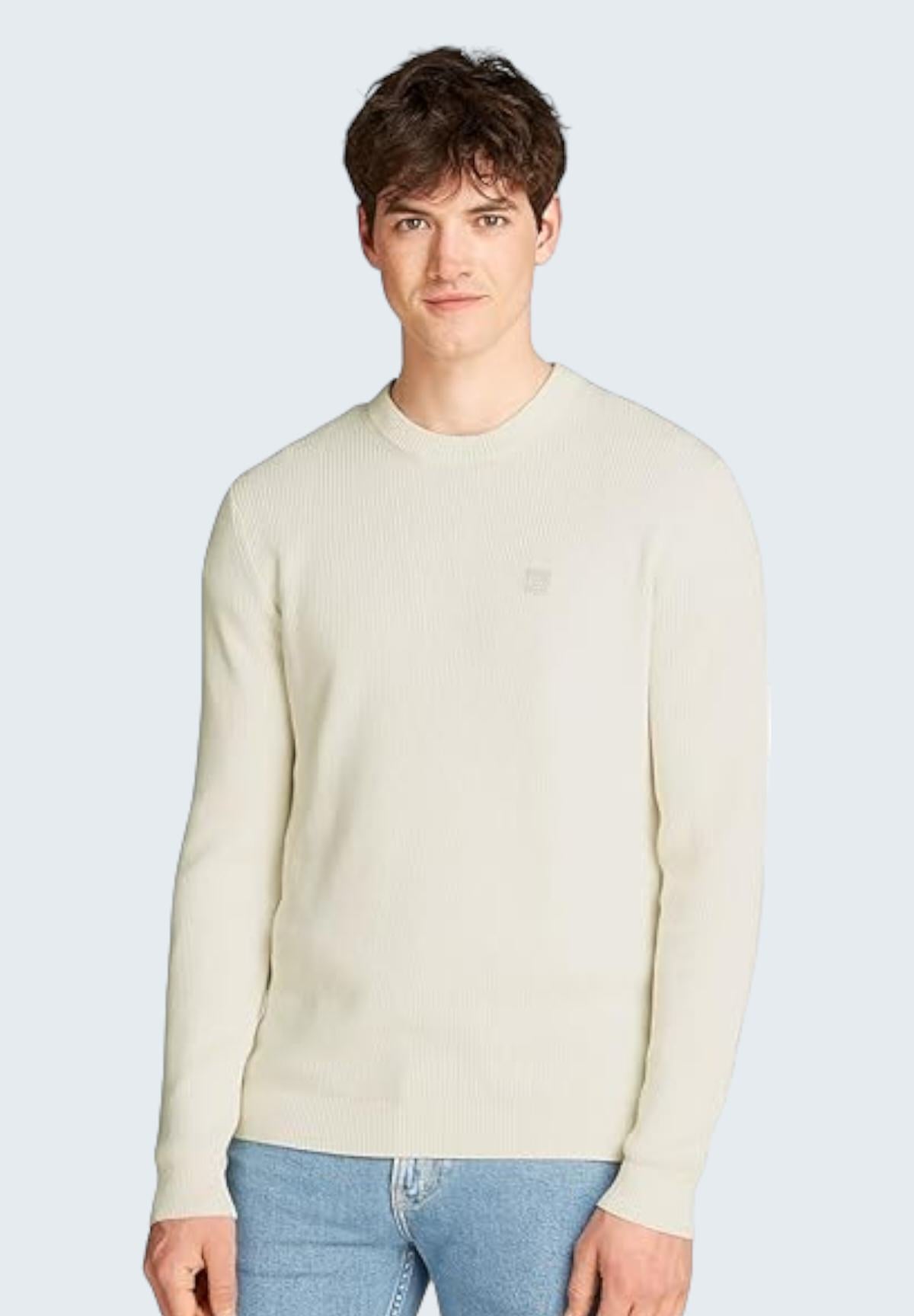 Maglione Girocollo Ck Embro Badge Sweat J30J324598 Ivory