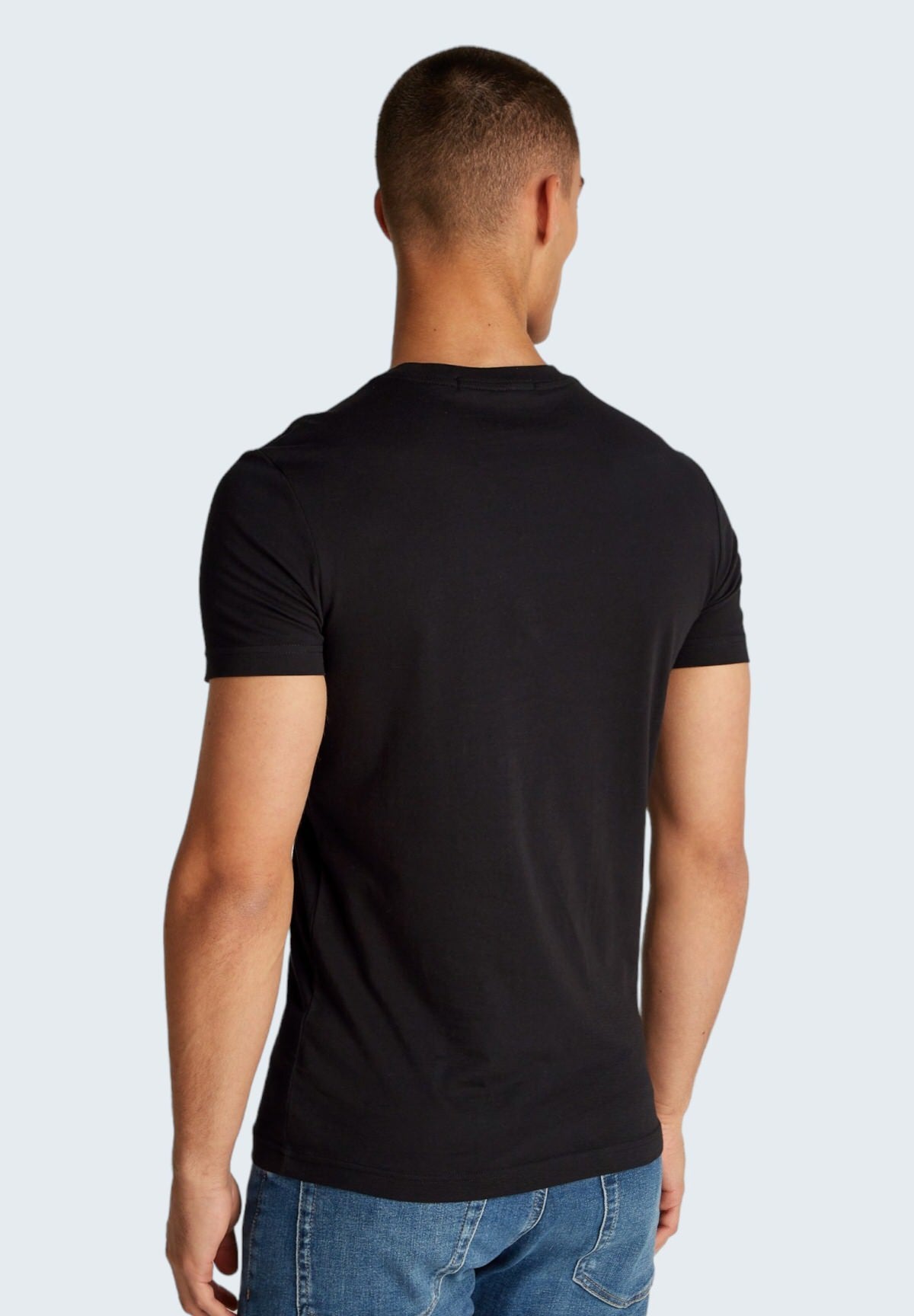 T-shirt con Stampa Outline Monologo Tee J30J325678 CK Black