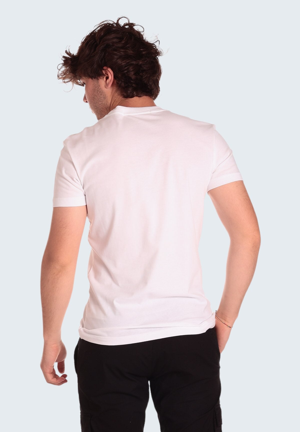 T-shirt con Stampa Outline Monologo Tee J30J325678 Bright White