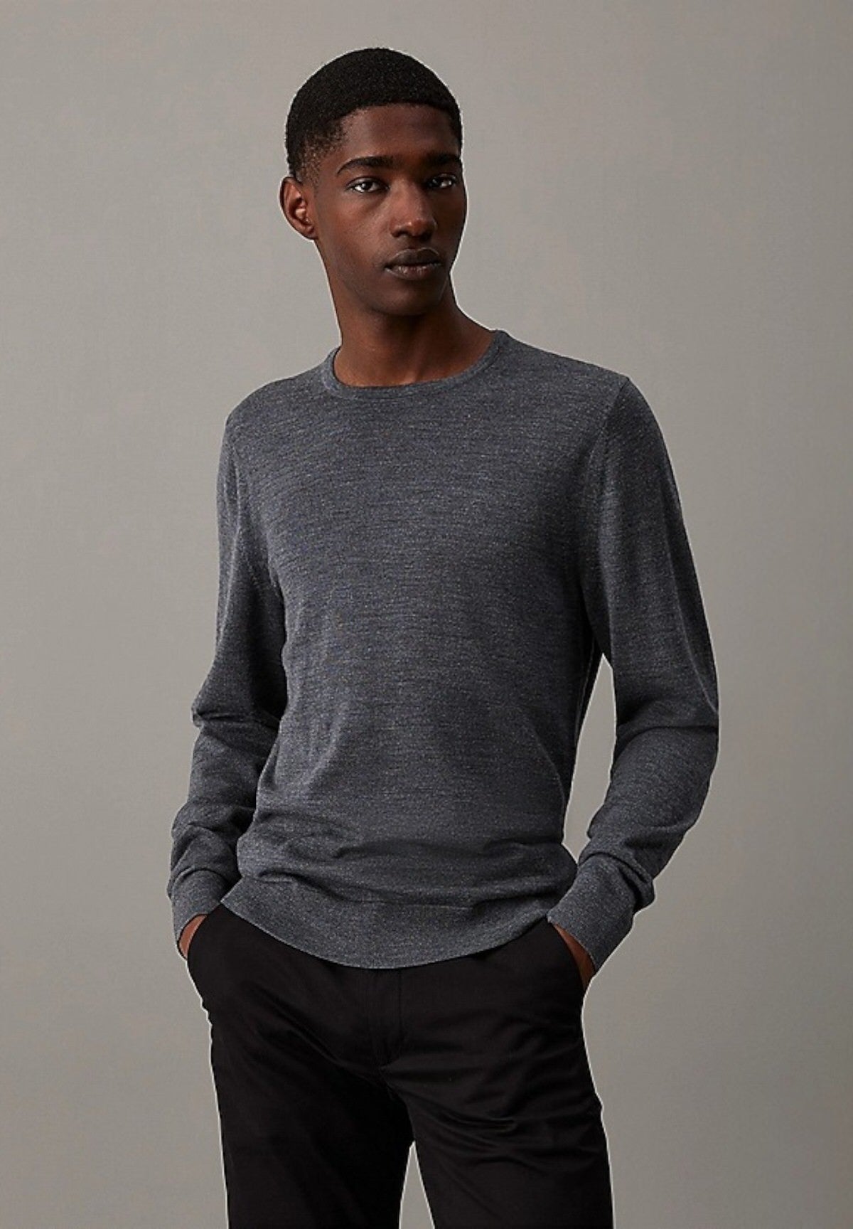 Maglione Girocollo Merino Rws Crew Neck K10K109474 Dark grey heather