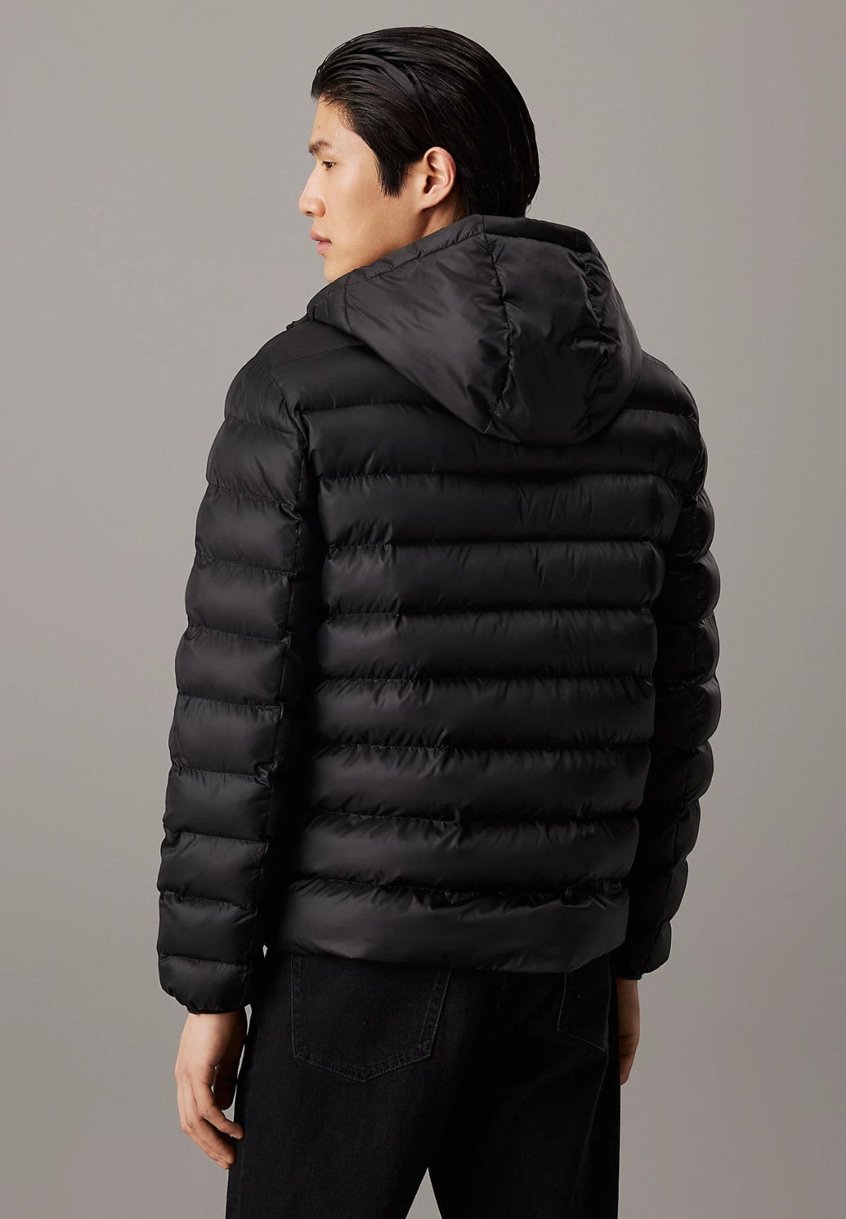 Giubbotto Recycled Hooded Puff K10k113908 Ck Black