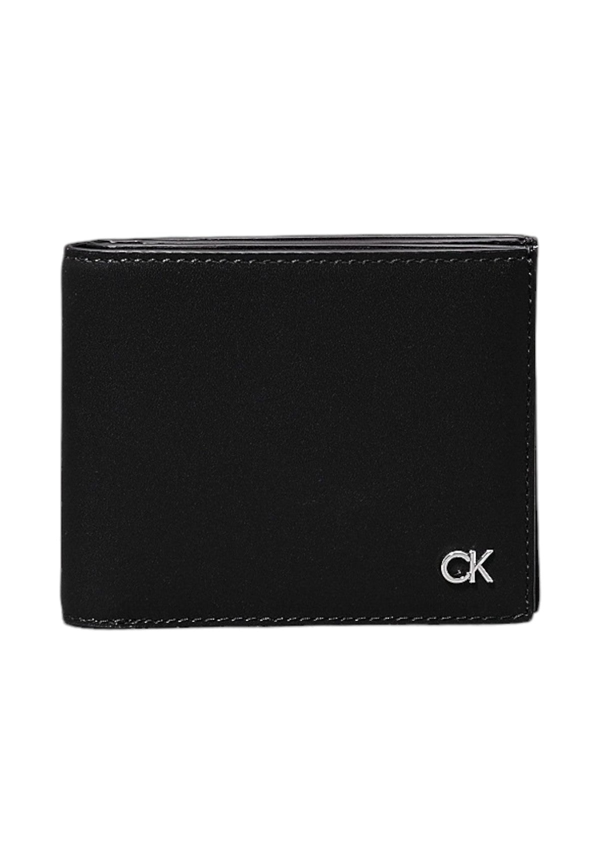 Portafoglio Metal Ck Bifold 5Cc W/Coin K50K512294 CK Black