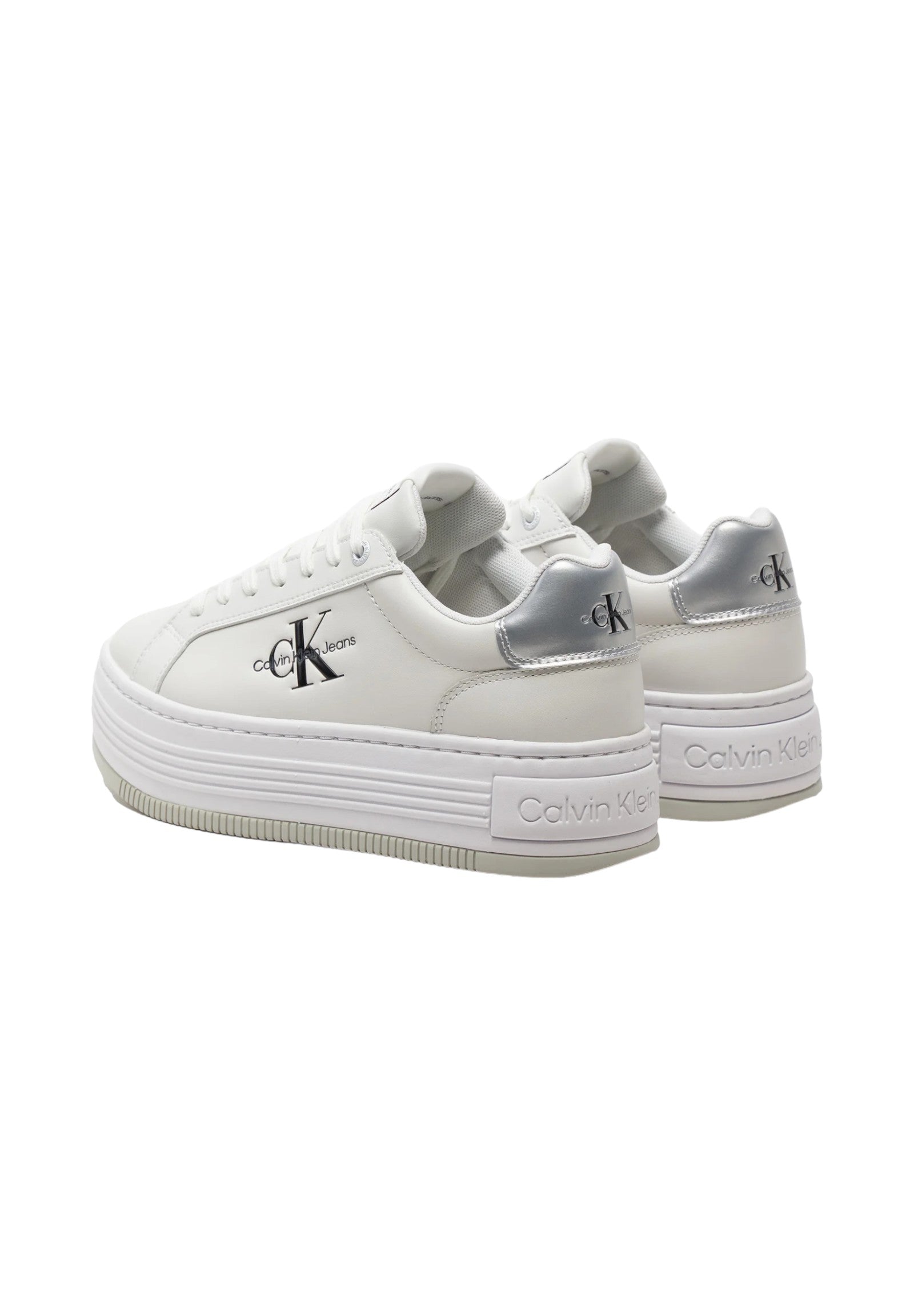 Sneakers Yw0yw01516 Bright WhitE-Silver