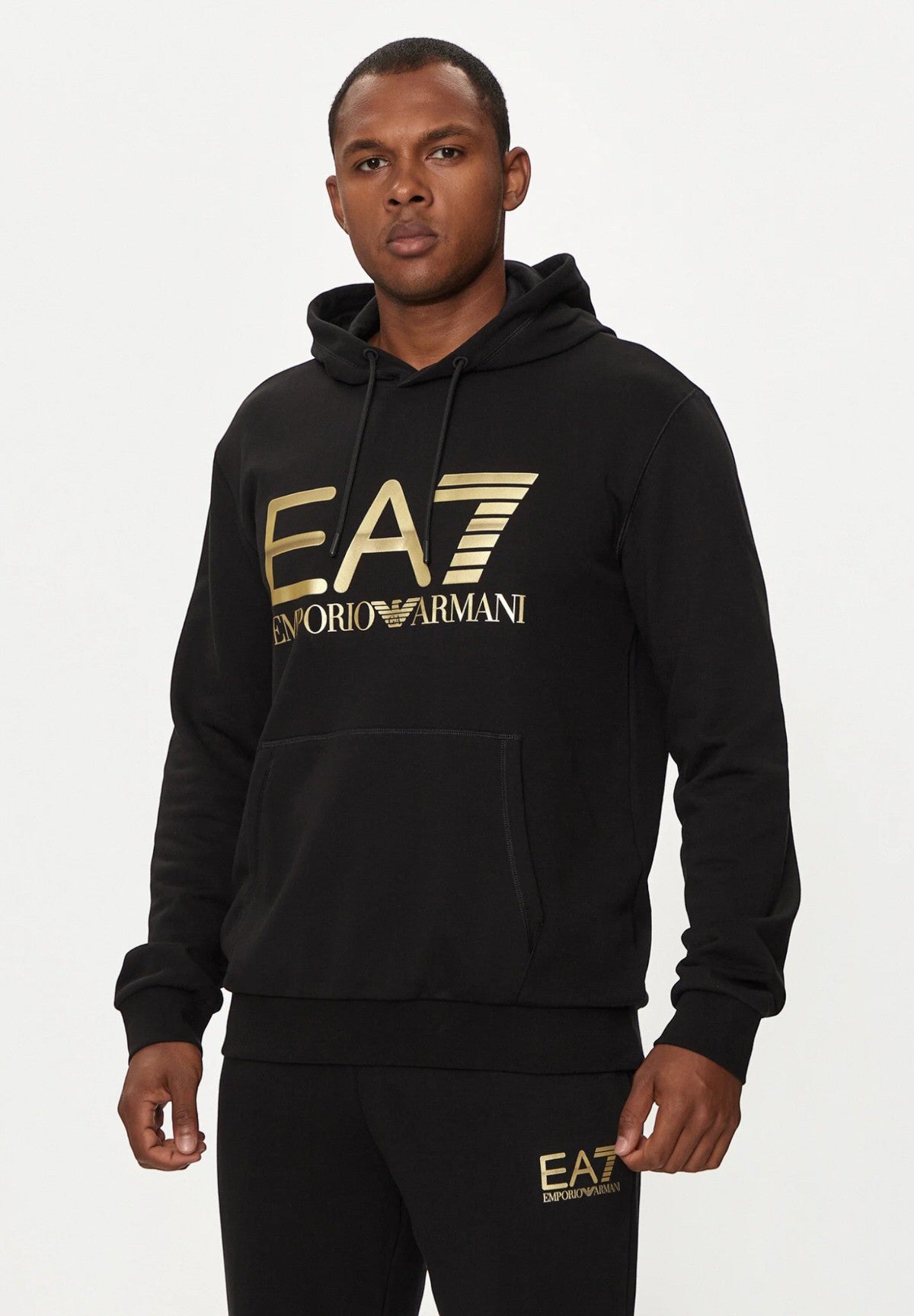Felpa Pullover con Cappuccio 6DPM16 Black