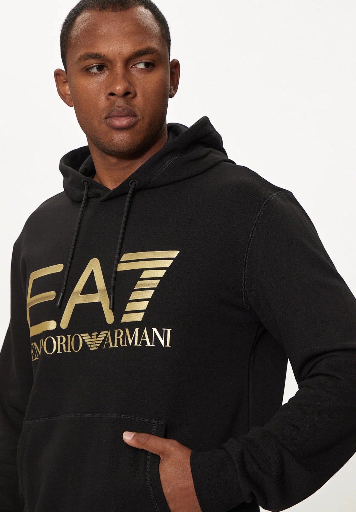Felpa Pullover con Cappuccio 6DPM16 Black