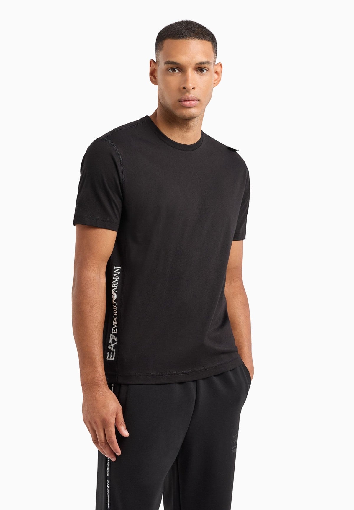 T-shirt con Stampa T-shirt girocollo Logo Series 6DPT04 Black