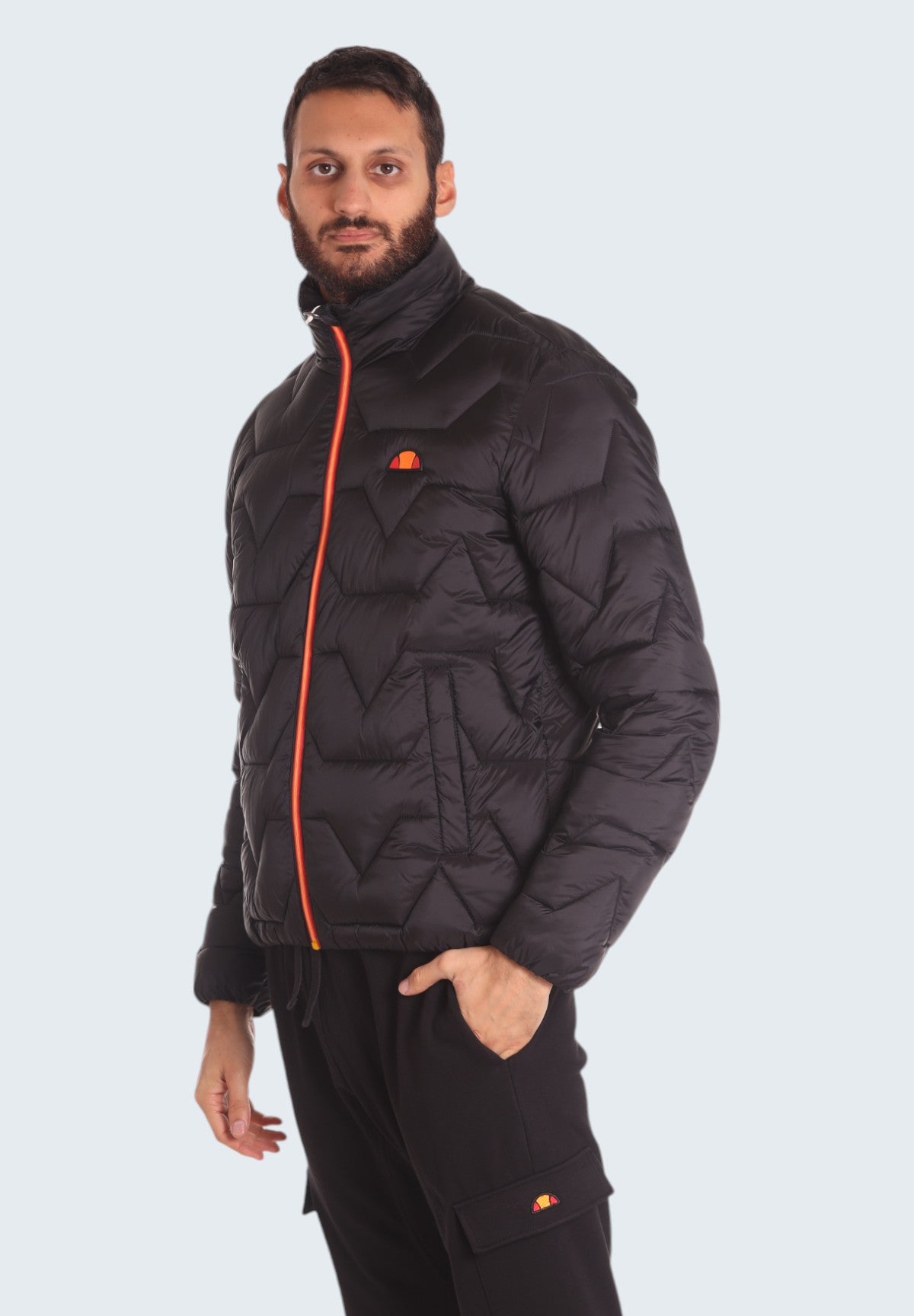 Piumino Leggero Fake-Down Jacket EHM101W24 Black