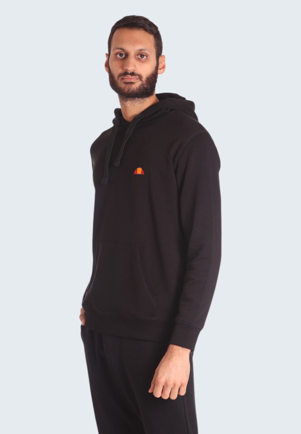 Felpa Pullover con Cappuccio Hoodie Patch Logo EHM250W24 Black