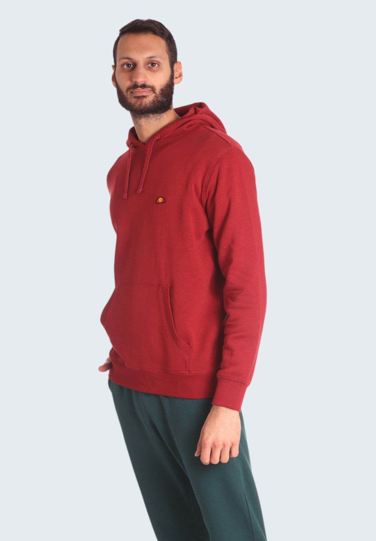 Felpa Pullover con Cappuccio Hoodie Patch Logo EHM250W24 Sun Dried Tomato