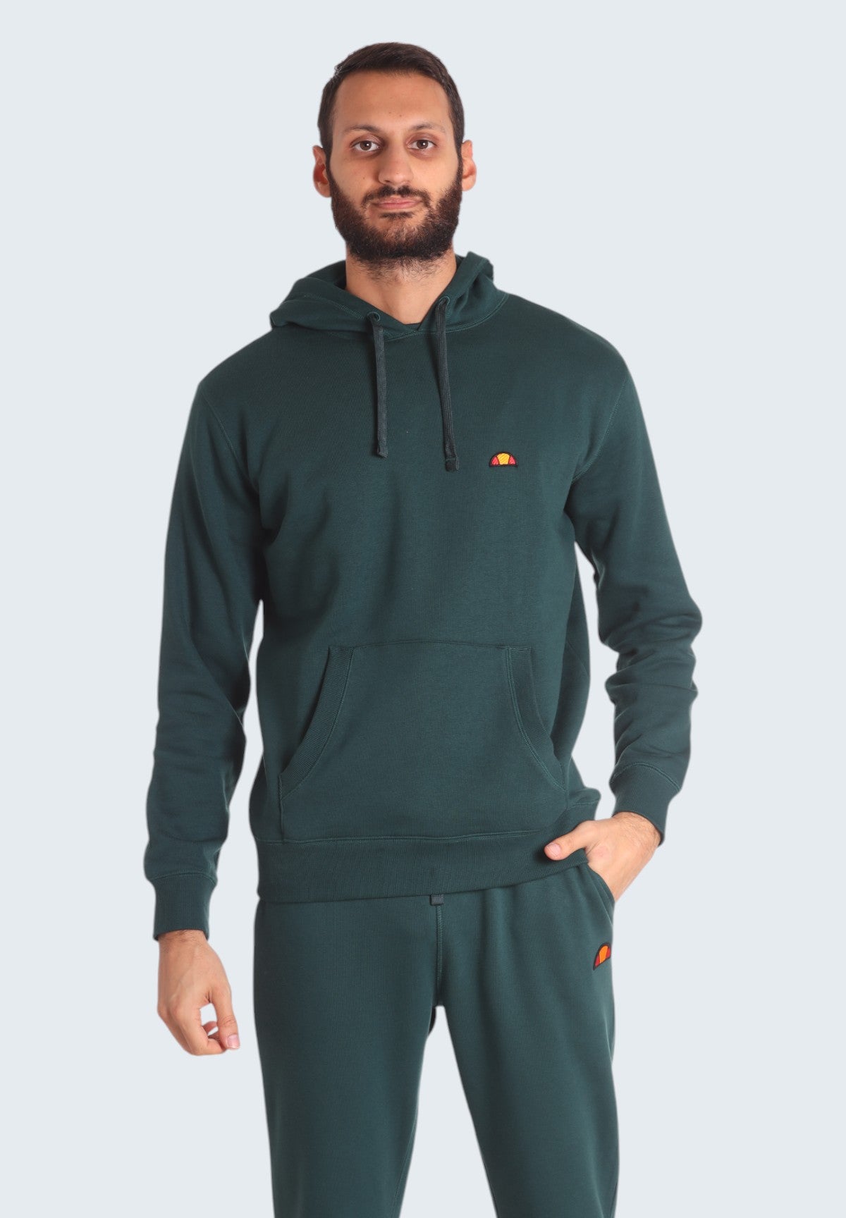 Felpa Pullover con Cappuccio Hoodie Patch Logo EHM250W24 Ponderosa Pine