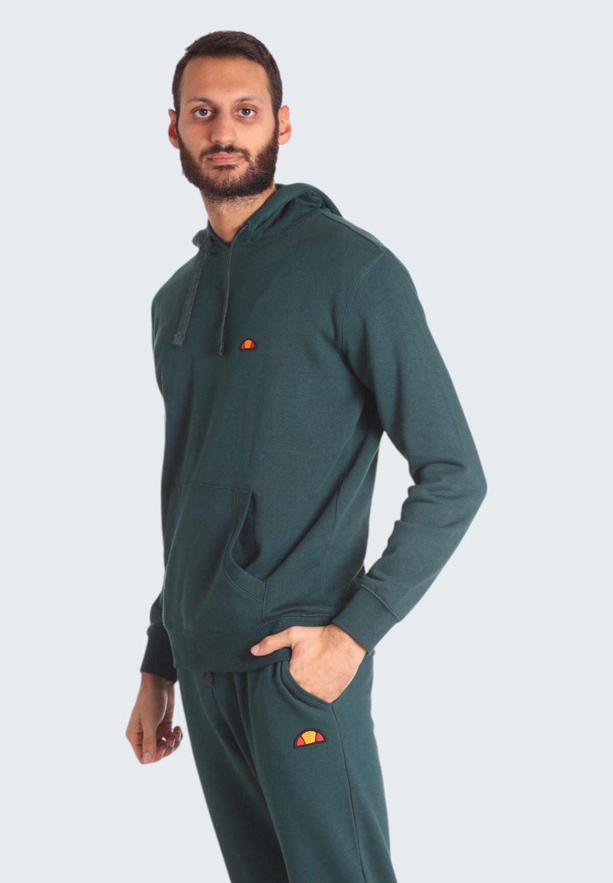 Felpa Pullover con Cappuccio Hoodie Patch Logo EHM250W24 Ponderosa Pine