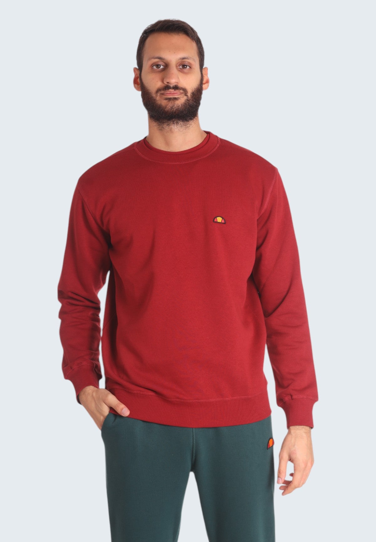 Felpa Girocollo Crew Neck Patch Logo EHM251W24 Sun Dried Tomato