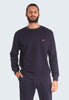 Ellesse Felpa Girocollo Crew Neck Patch Logo EHM251W24 Sun Dried Tomato