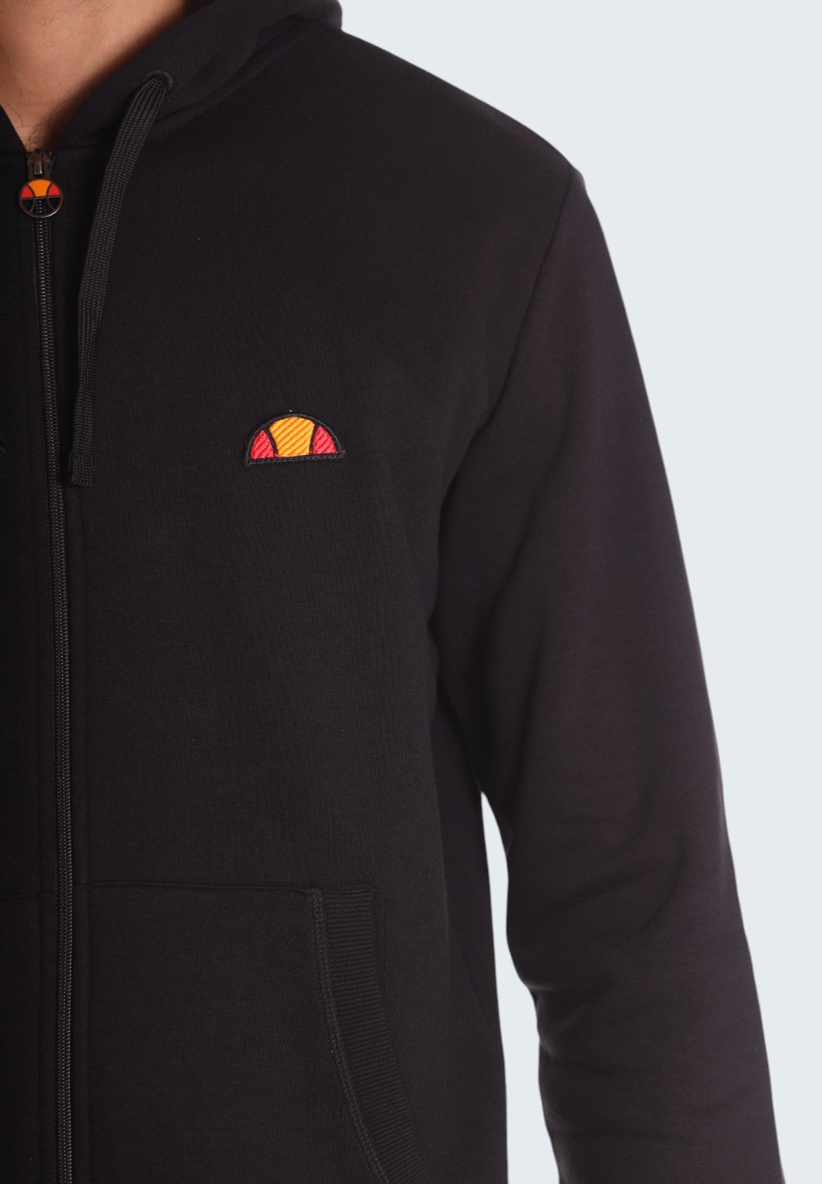 Felpa Full-Zip con Cappuccio Hoodie Full Zip Patch Logo EHM252W24 Black