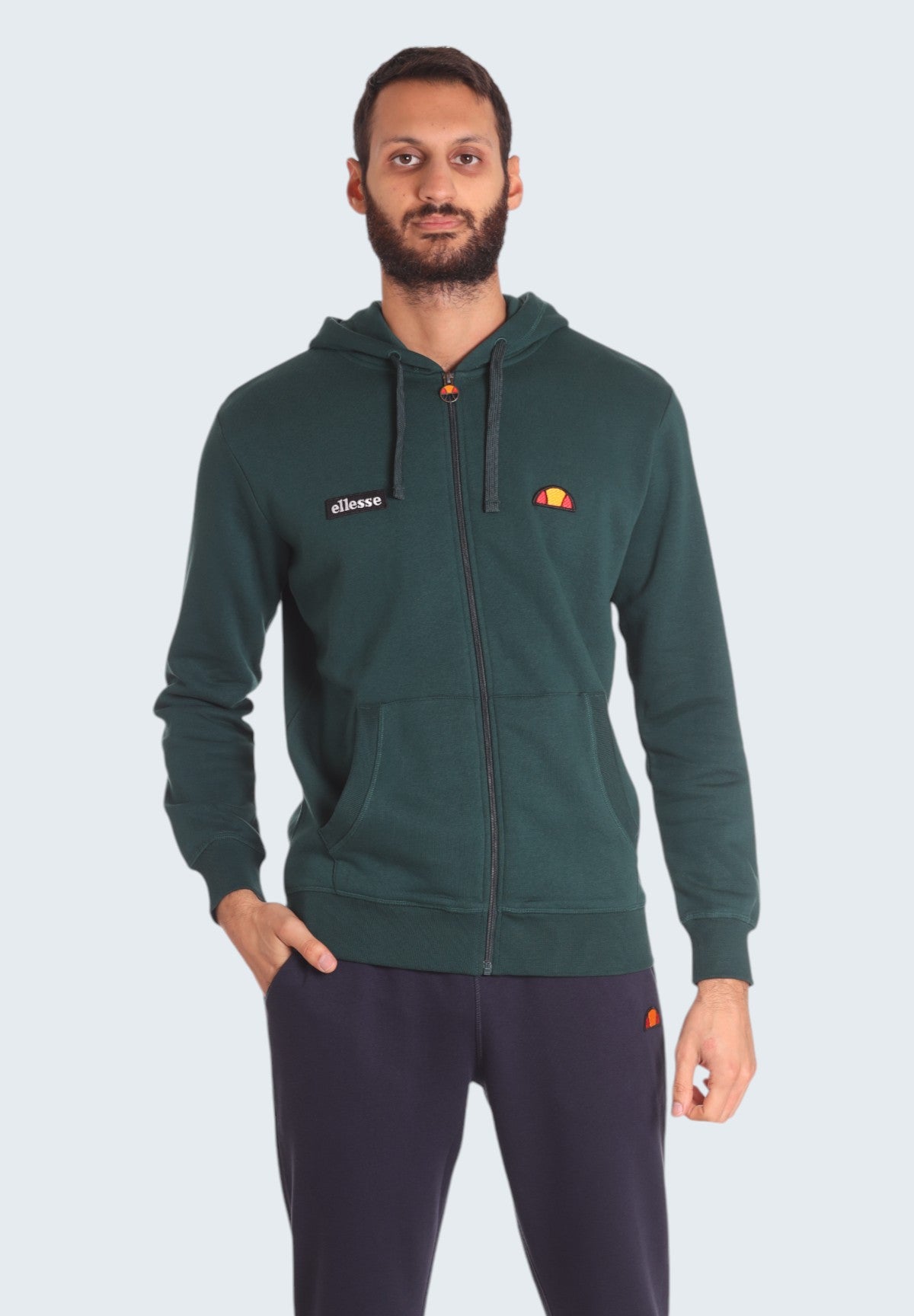 Felpa Full-Zip con Cappuccio Hoodie Full Zip Patch Logo EHM252W24 Ponderosa Pine