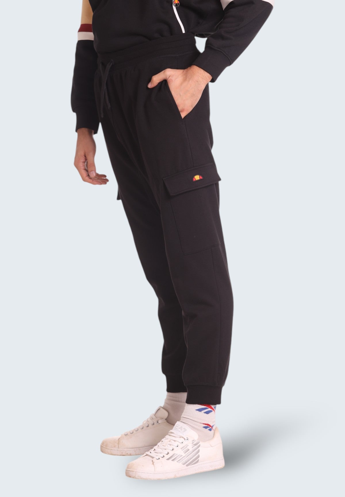 Pantaloni Tuta Cargo Pants Patch Logo EHM306W24 Black