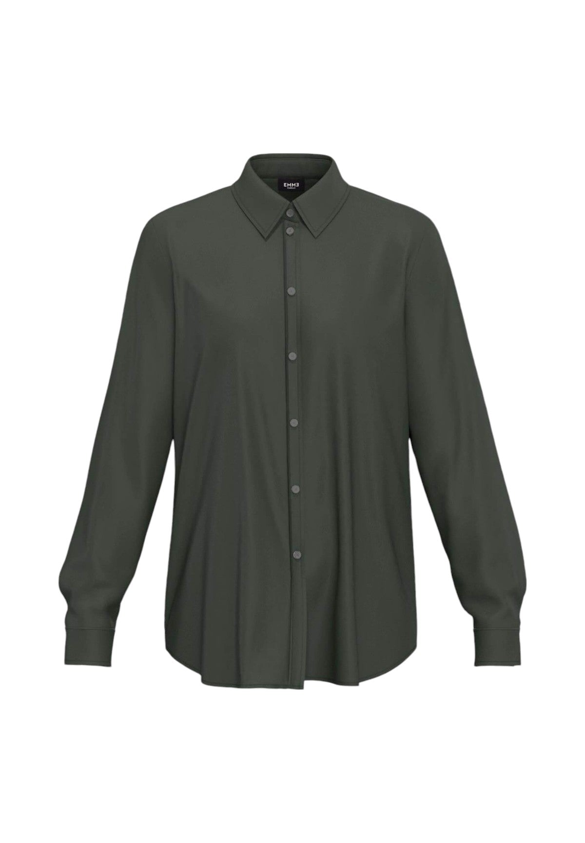 Camicia a Maniche Lunghe 2425116061200 CARICE Verde Sottobosco