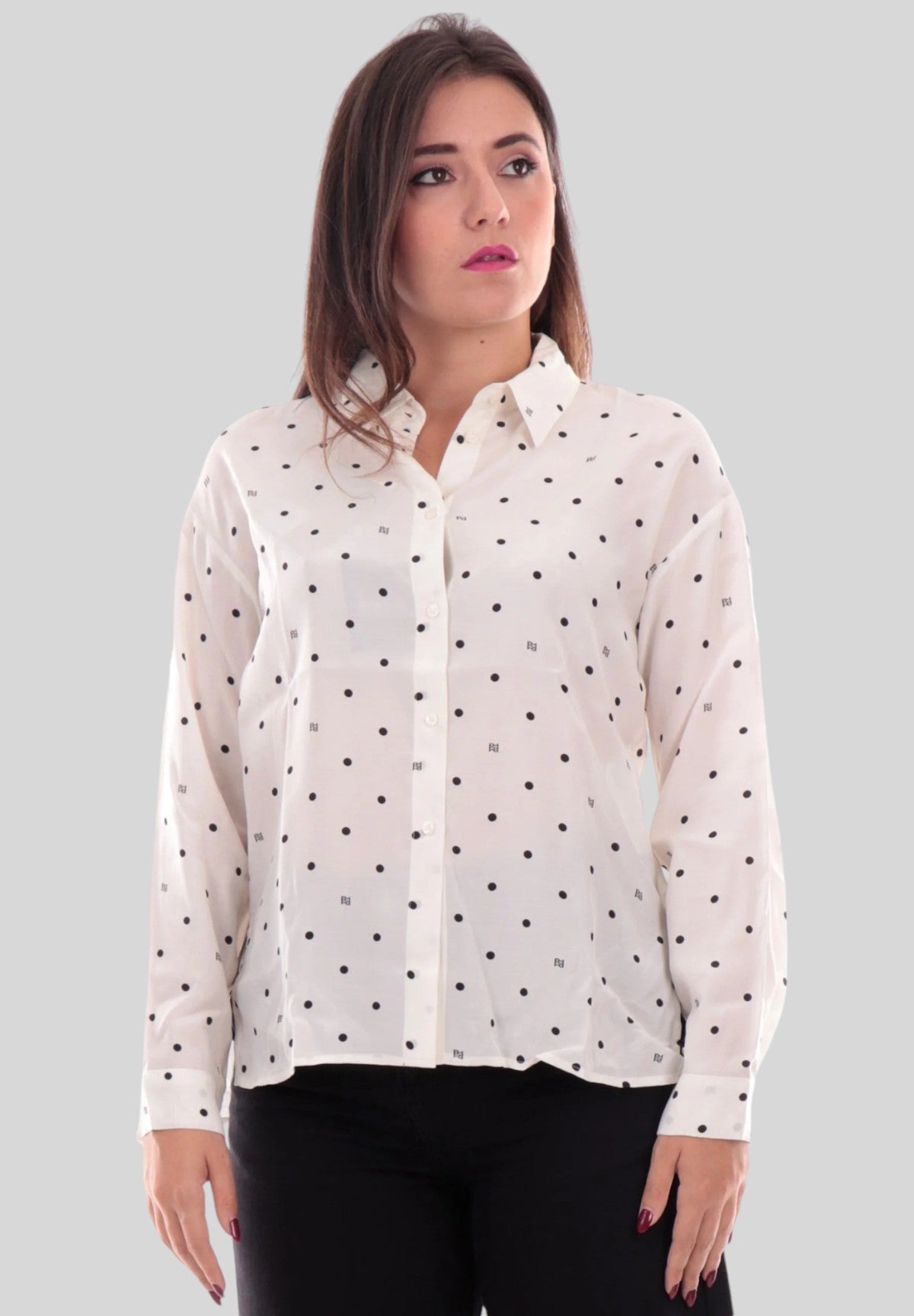 Camicia a Maniche Lunghe 2425116211200 GANGE Bianco Lana