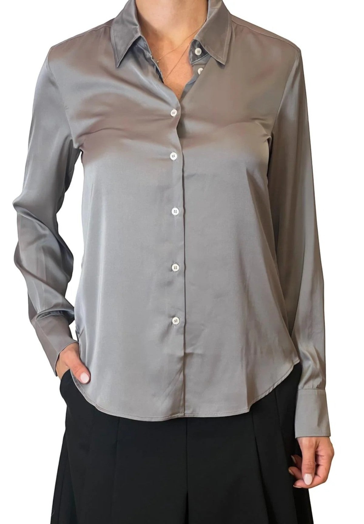 Camicia A Maniche Lunghe Naples Grigio Medio