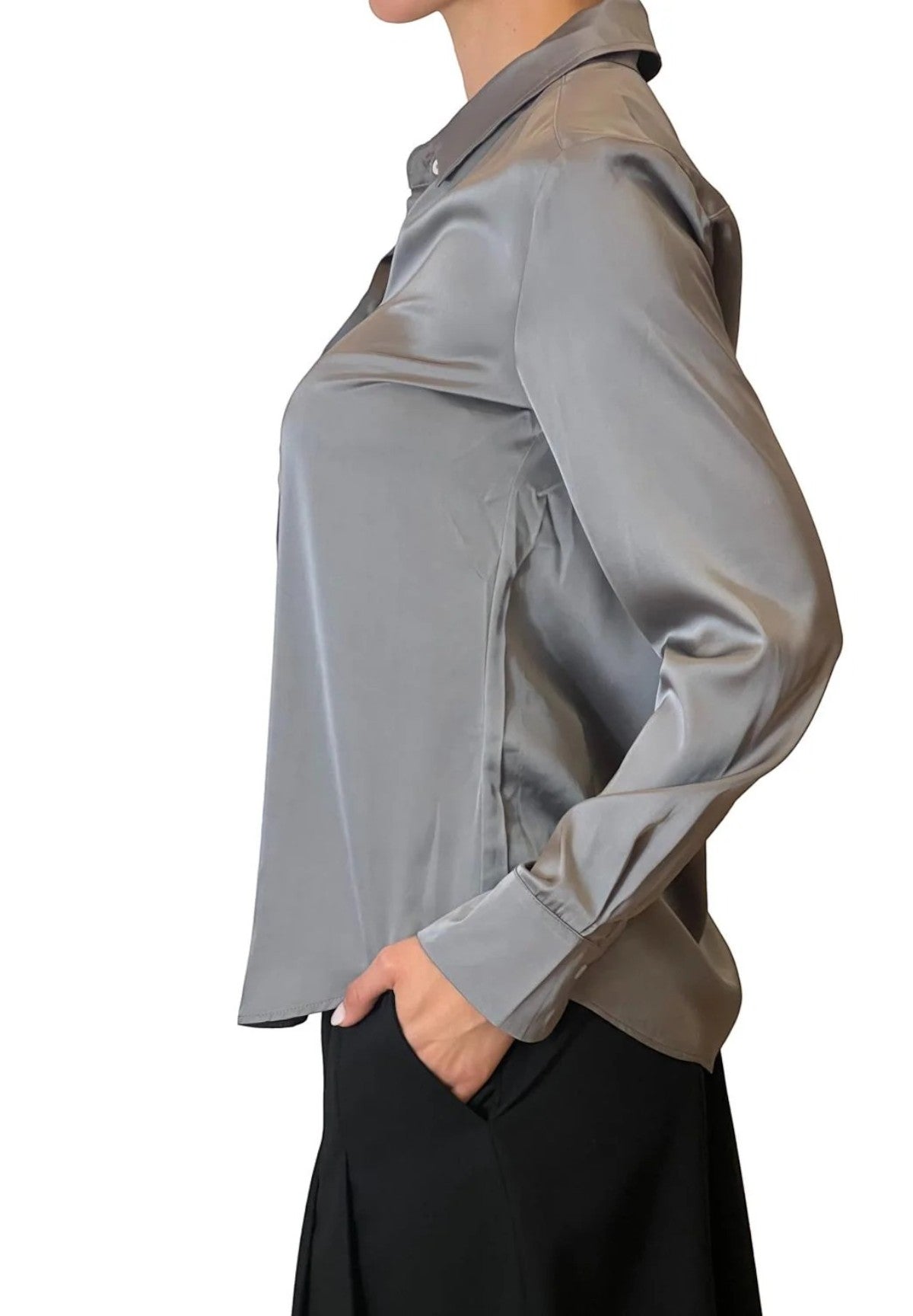 Camicia A Maniche Lunghe Naples Grigio Medio