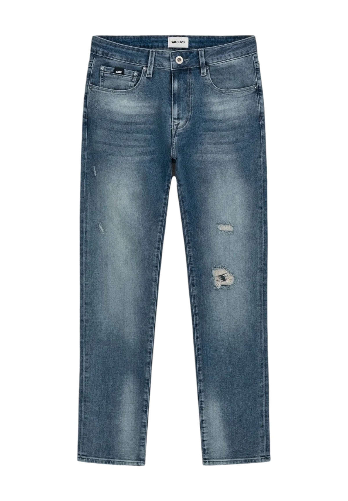 Jeans Sax Zip Rev , Blue Denim Str 10.5 Oz A7442 Med Blue Repai