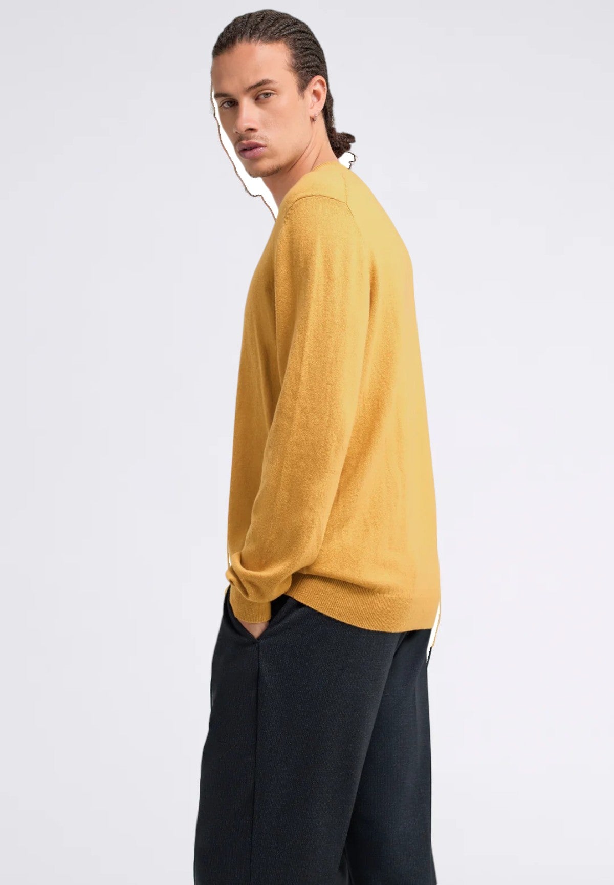 Maglione* Arlo , Cotton Kash A7609 Spicy Mustard