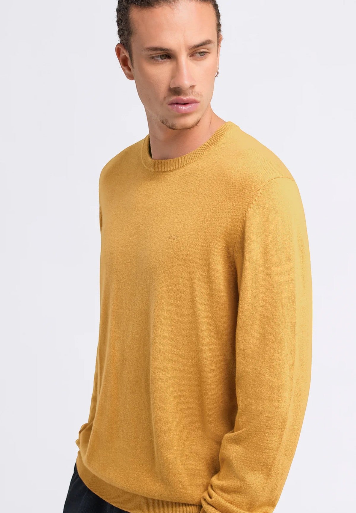 Maglione* Arlo , Cotton Kash A7609 Spicy Mustard