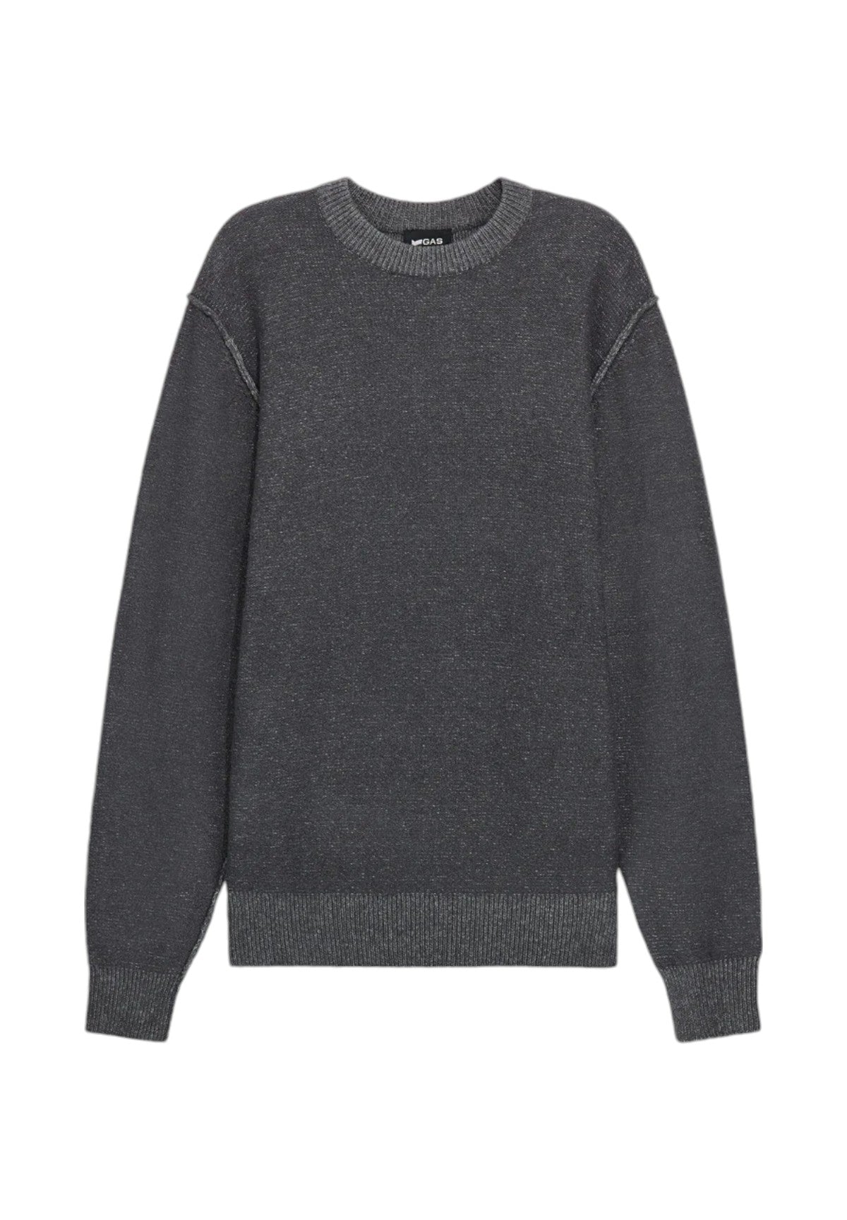 Maglione* Amari Round Neck , Vanise'Bicolor A7755 Asphalt