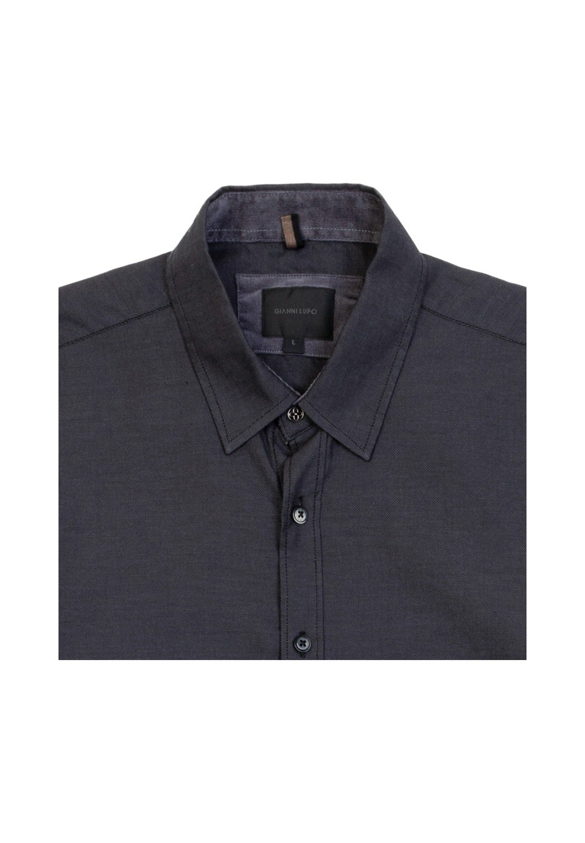 Camicia a Maniche Lunghe Collo Piccolo GL106DA Black