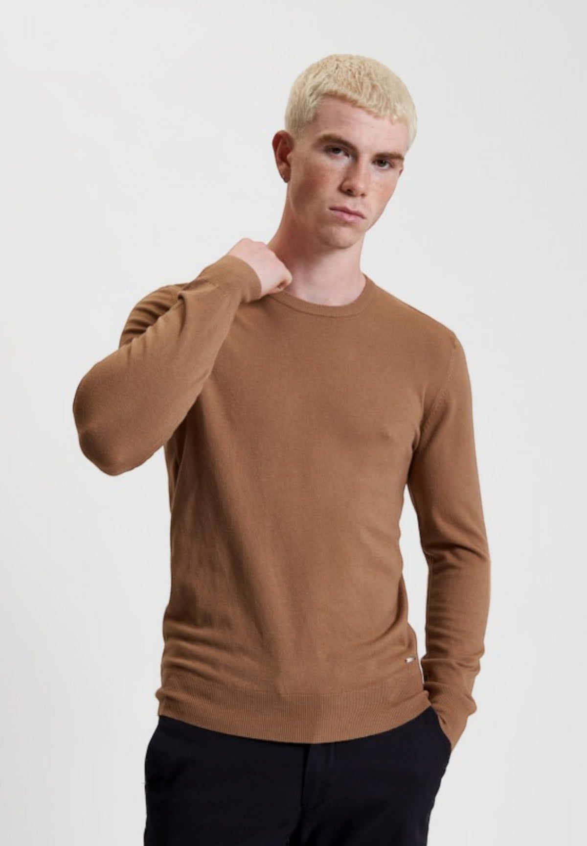 Maglione* M. Girocollo GL33398-F24 Camel