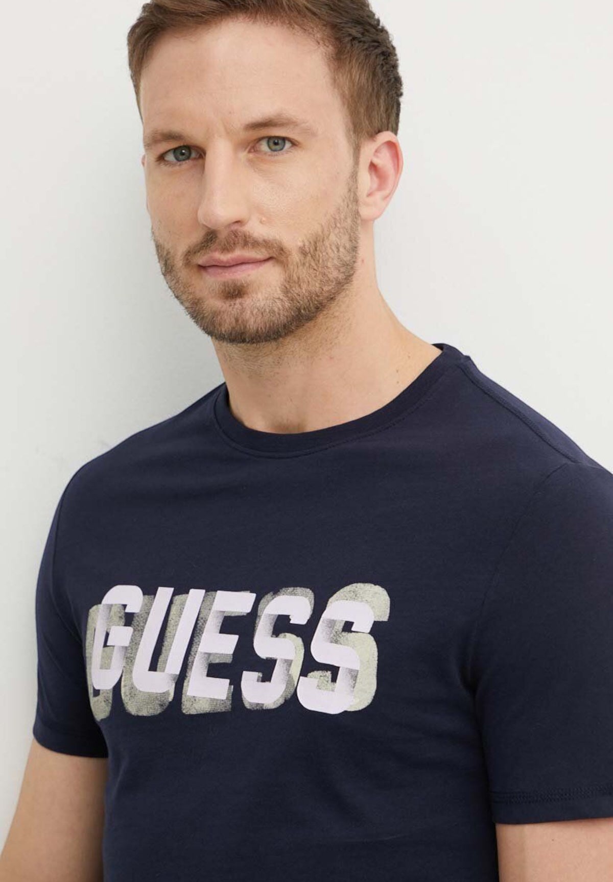 T-shirt con Stampa Ss Cn Guess Logo Tee M4YI15 Smart Bleu