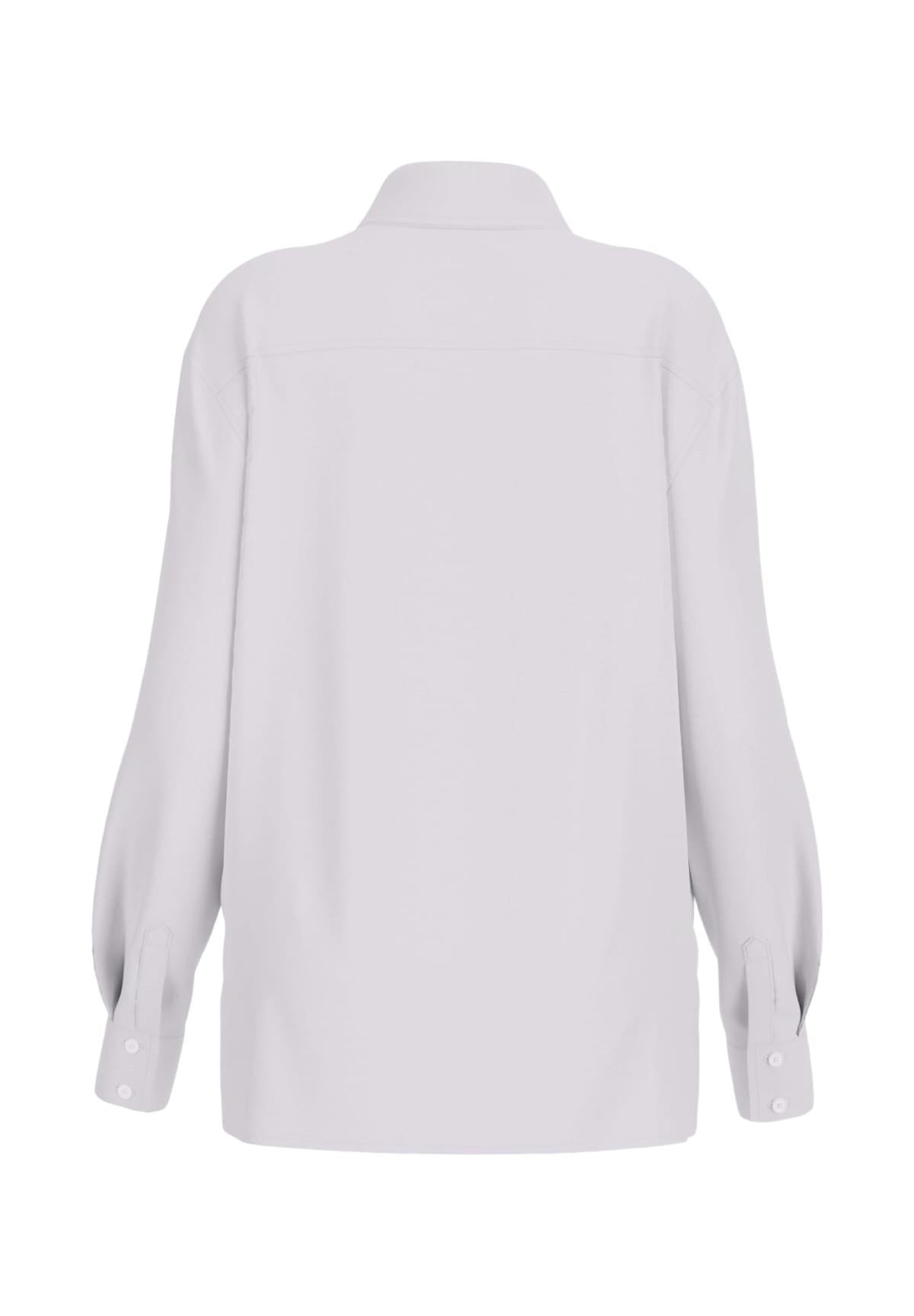 Camicia a Maniche Lunghe Ls Erica Oversized Shirt W4RH92 Pure White