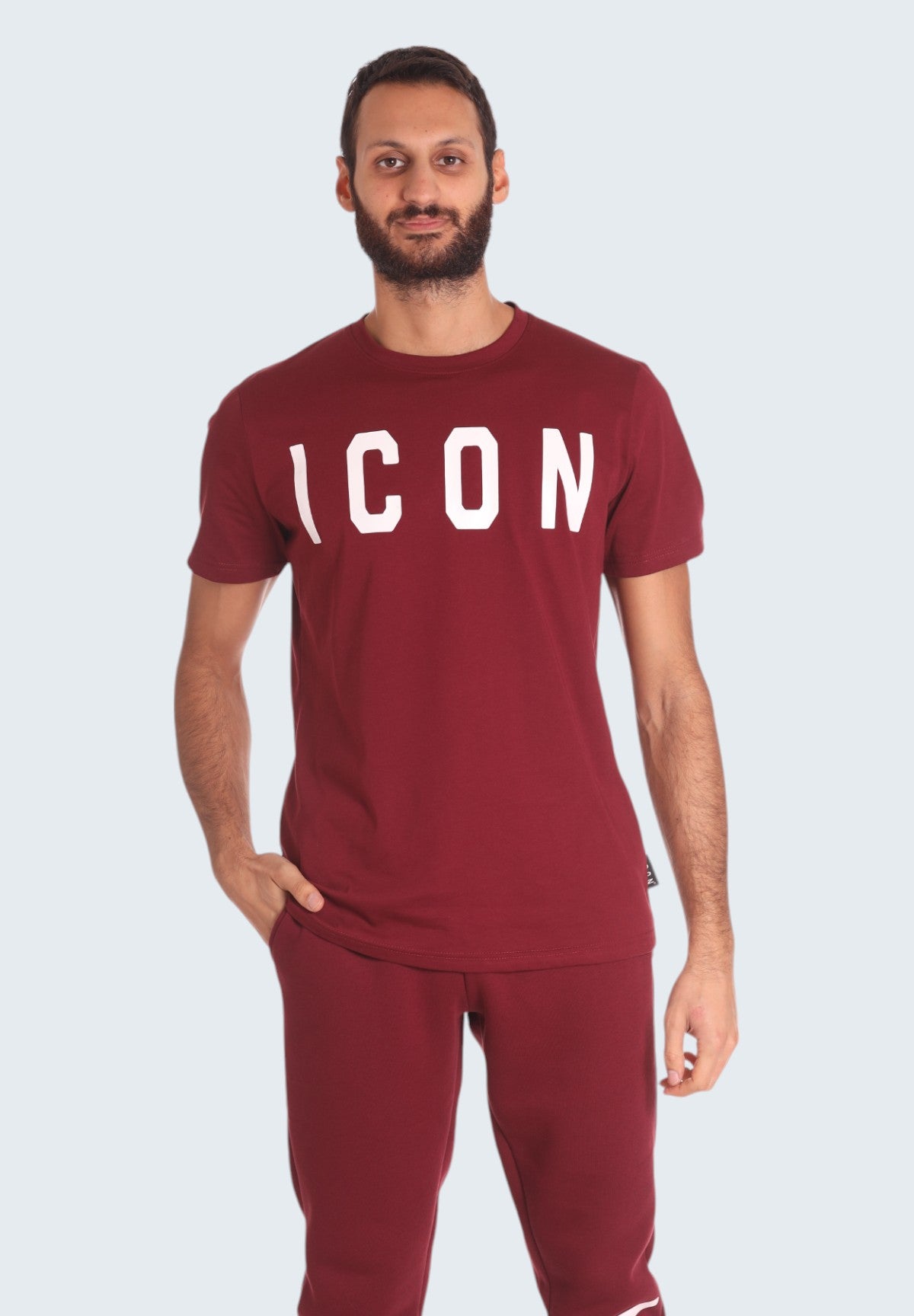 T-shirt con Stampa IU9013T Bordeaux