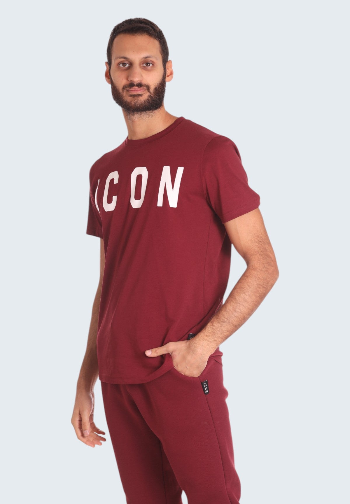 T-shirt con Stampa IU9013T Bordeaux