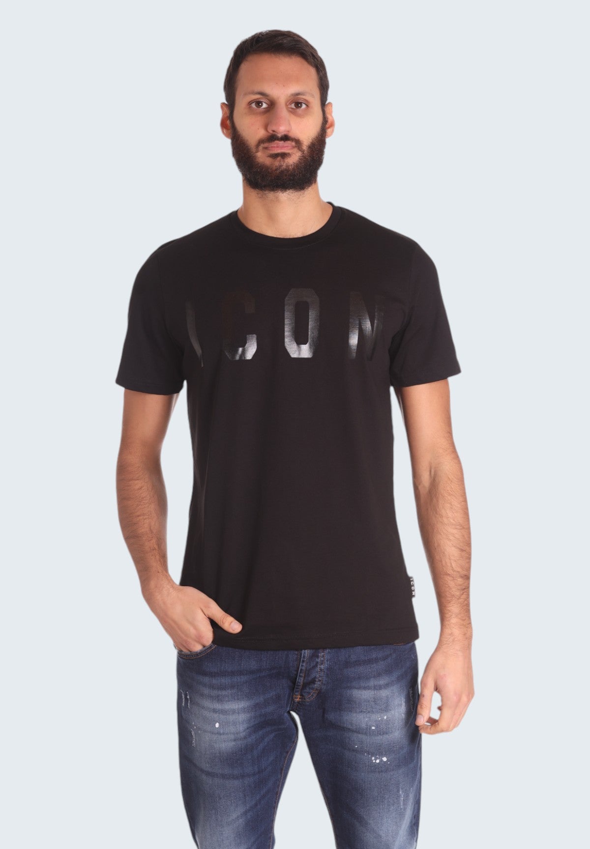 T-shirt con Stampa IU9013T Nero, Nero