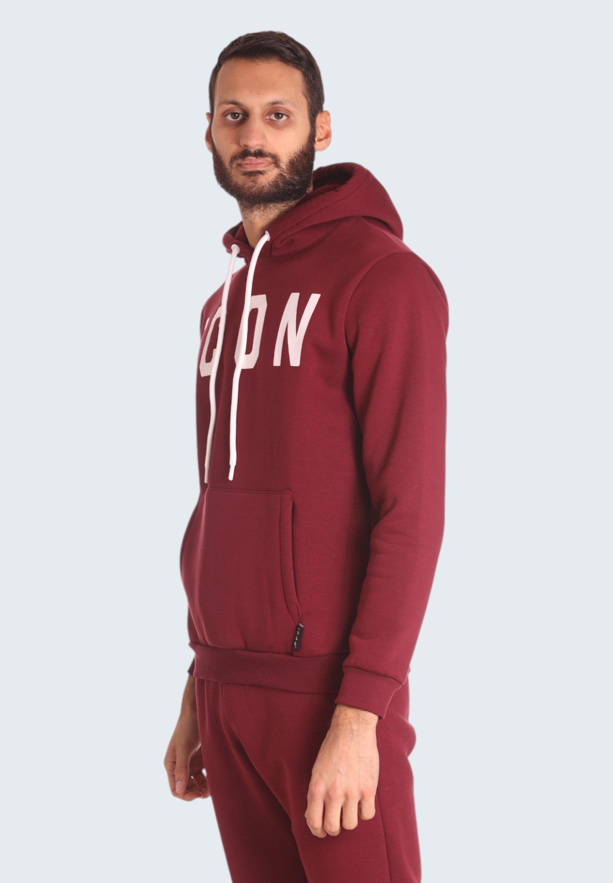 Felpa Pullover con Cappuccio IU9016FC Bordeaux