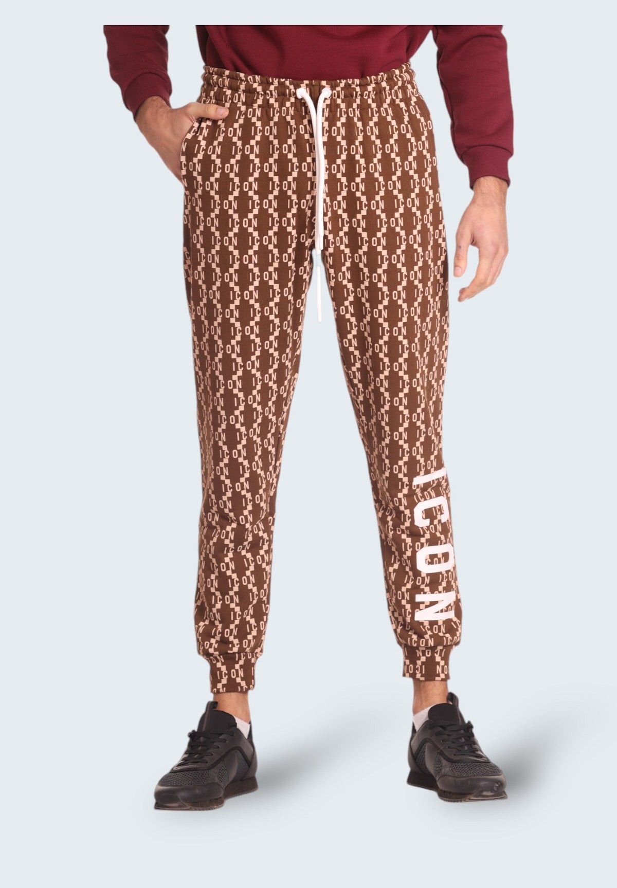 Pantaloni Tuta Pantalone All-Over IU9033P Cioccolato