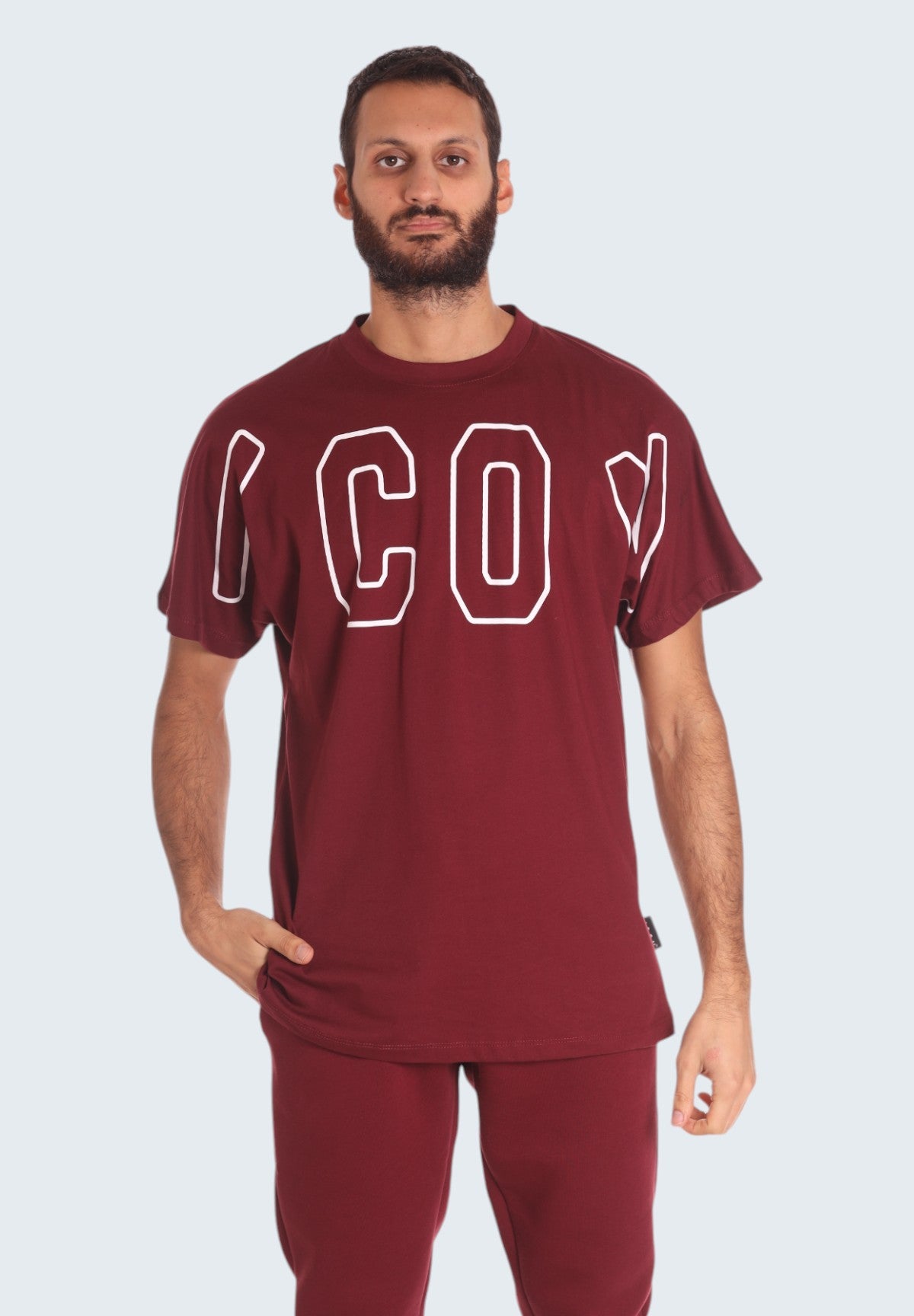 T-shirt con Stampa T-Shirt Oversize IU9136T Bordeaux