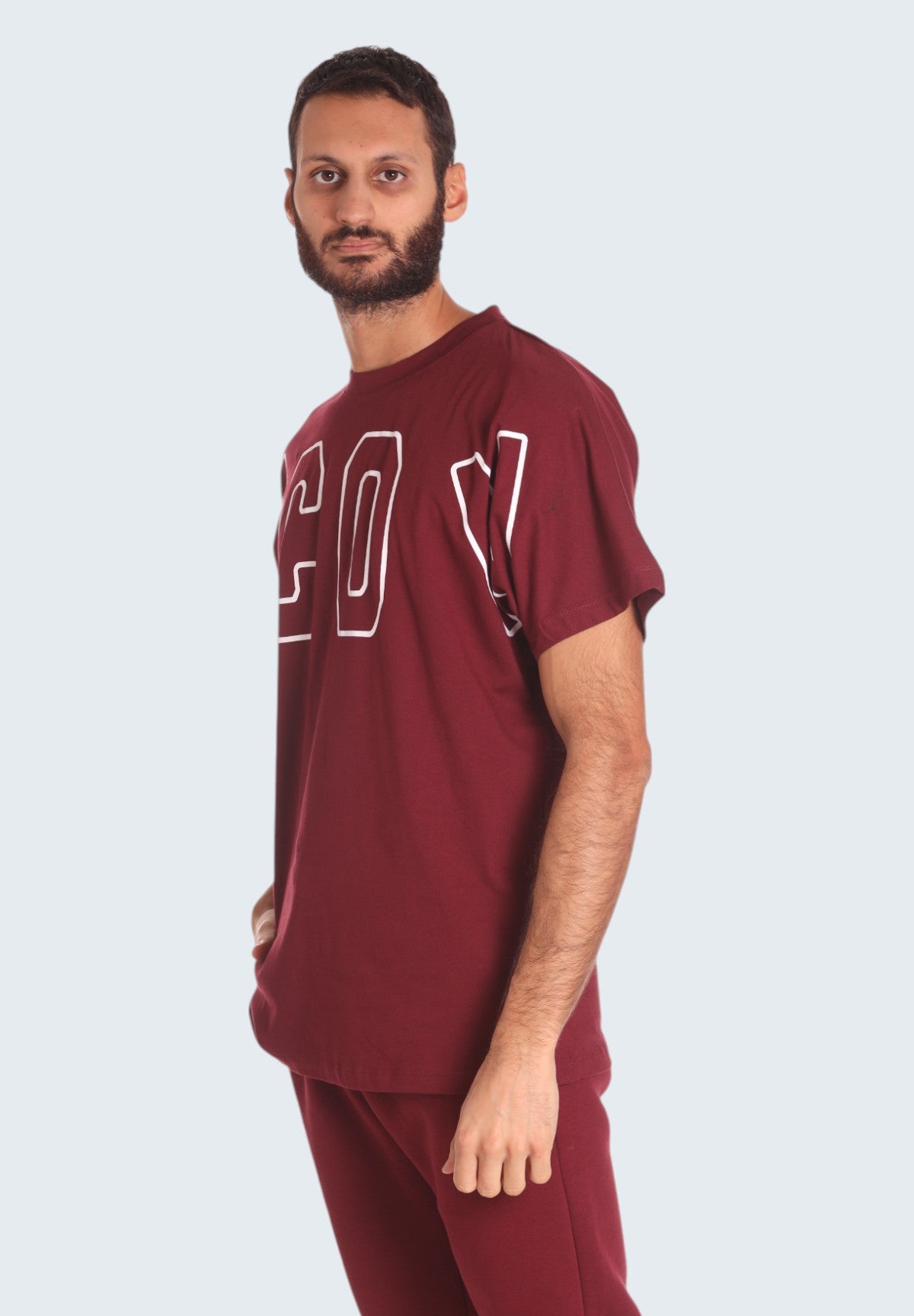 T-shirt con Stampa T-Shirt Oversize IU9136T Bordeaux