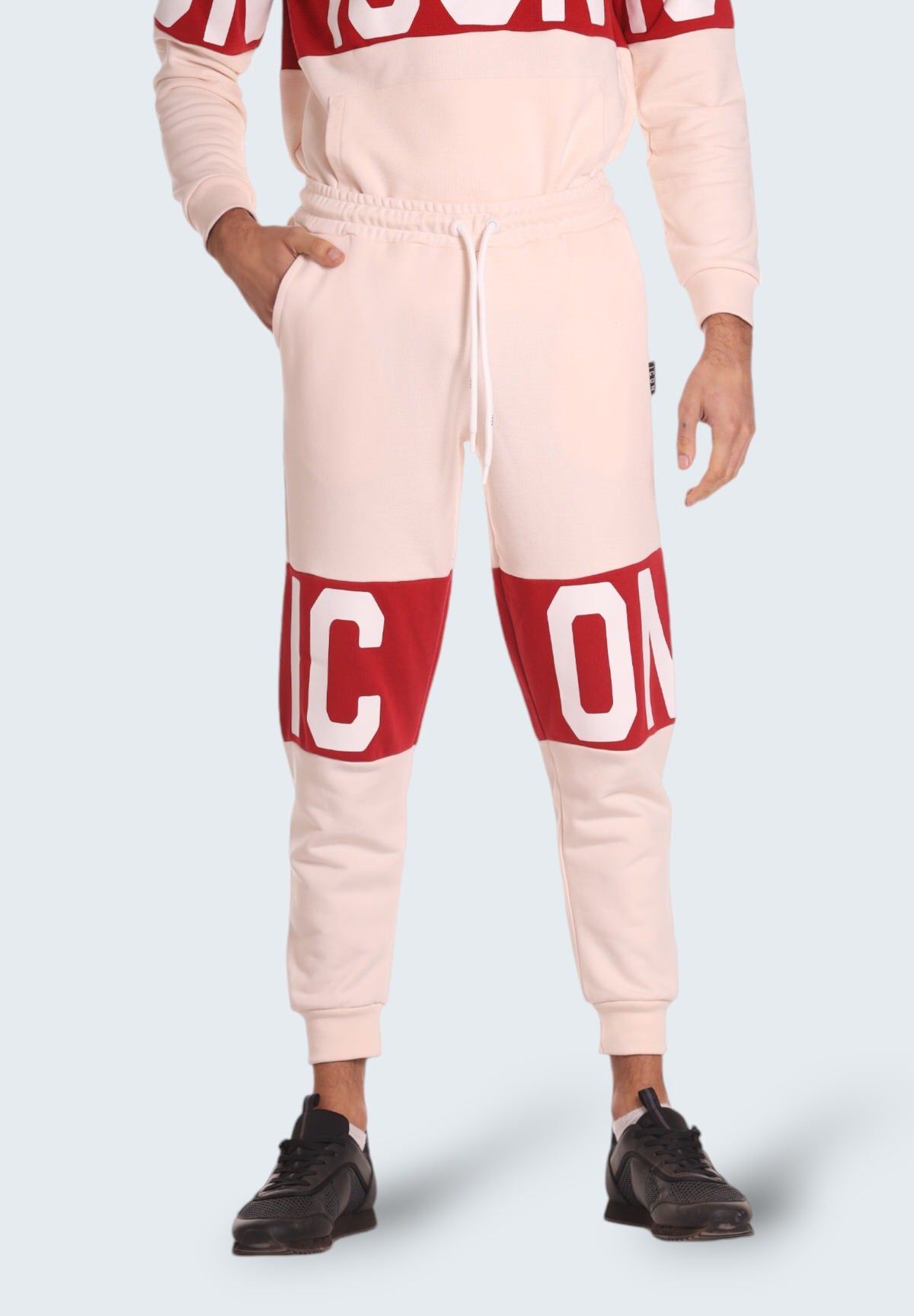 Pantaloni Tuta Jogger C/Stampa Dv IU9189P Crema