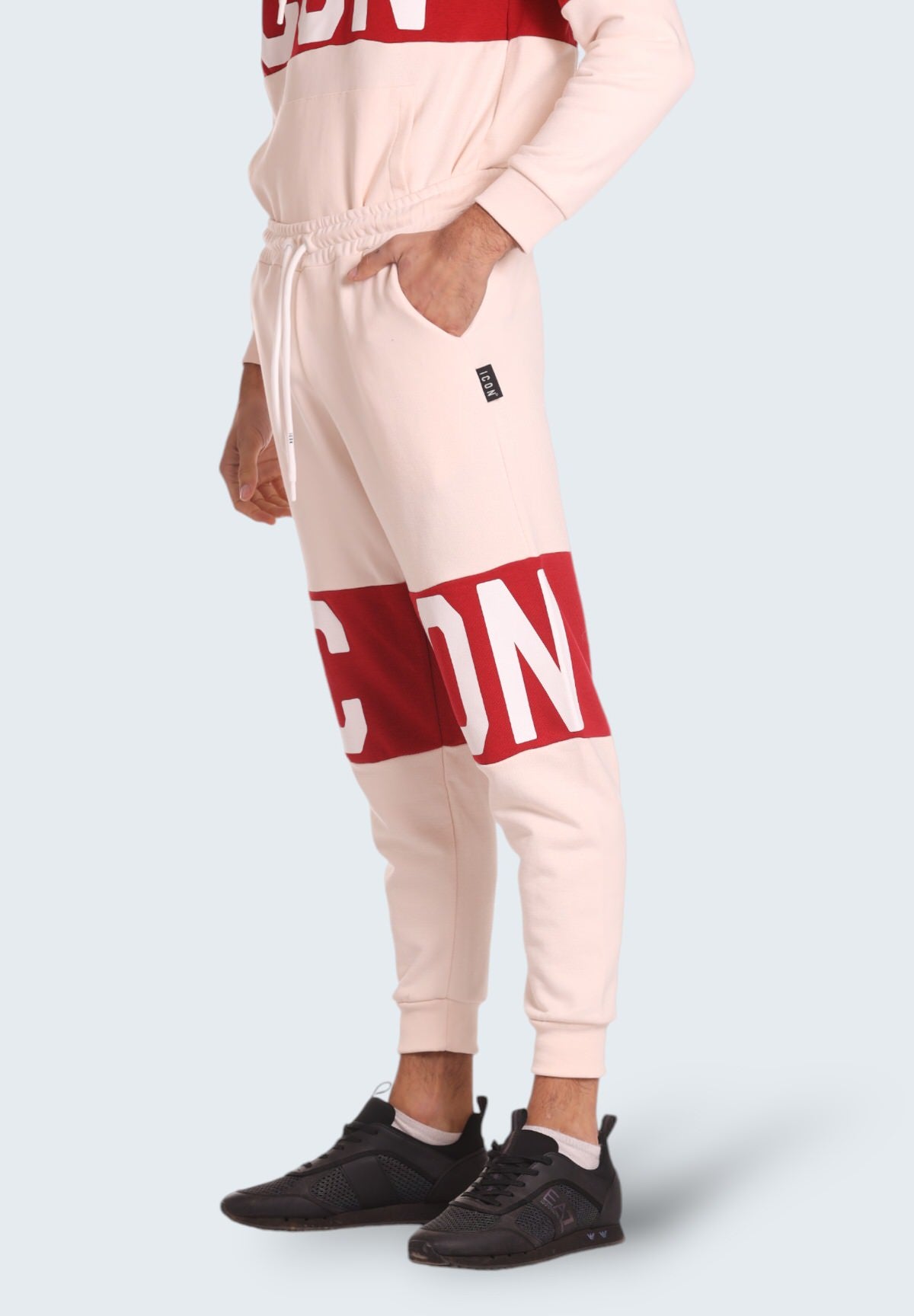 Pantaloni Tuta Jogger C/Stampa Dv IU9189P Crema