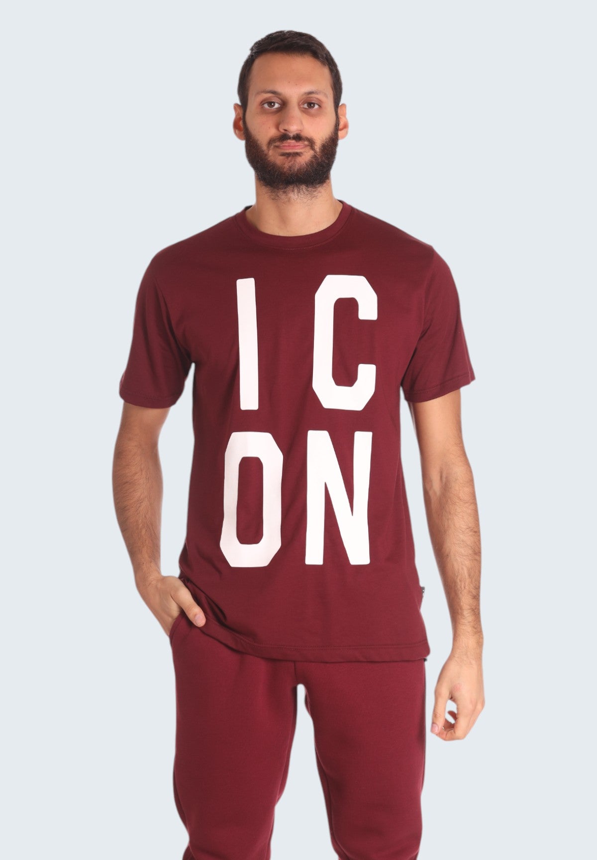 T-shirt con Stampa IU9203T Bordeaux