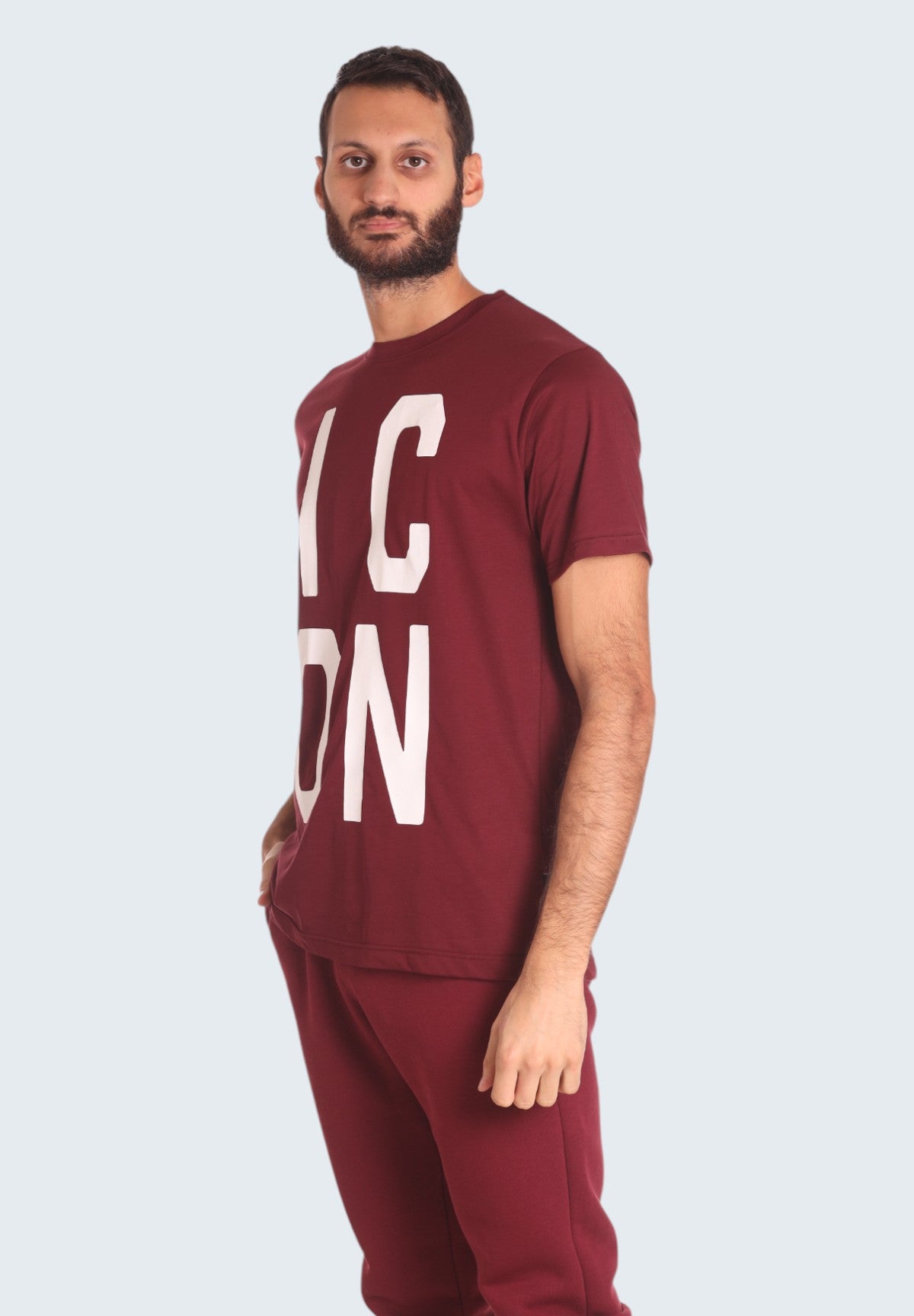 T-shirt con Stampa IU9203T Bordeaux