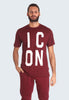 Icon T-shirt con Stampa IU9203T Bordeaux