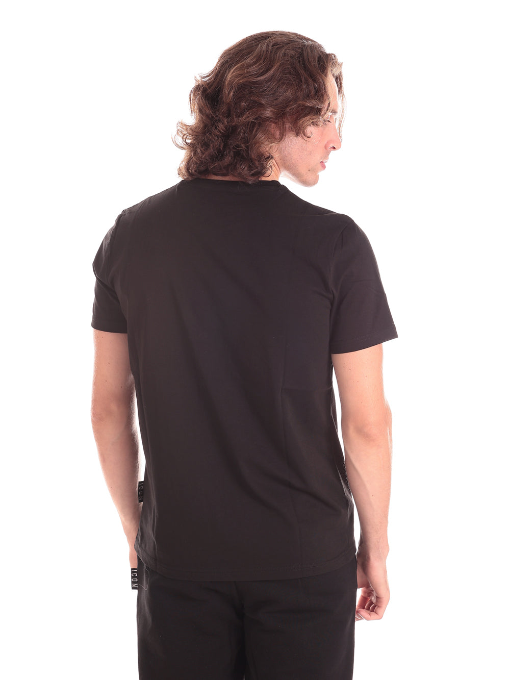 T-shirt con Stampa IU9013T Nero, panna