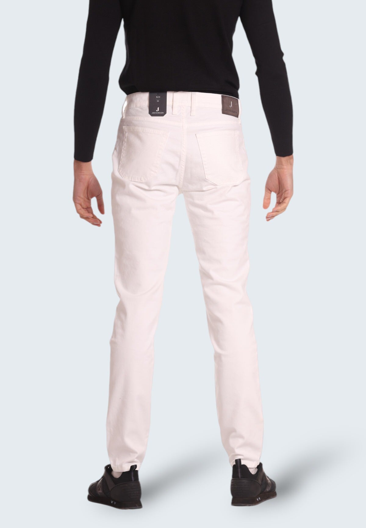 Pantaloni 5 Tasche John 5 Tasche Toppa Slim JOHN001 Bianco Lana