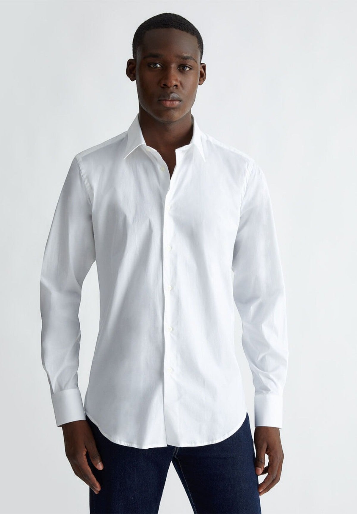 Camicia a Maniche Lunghe Camicia Ts M/L QXX007 Blanc