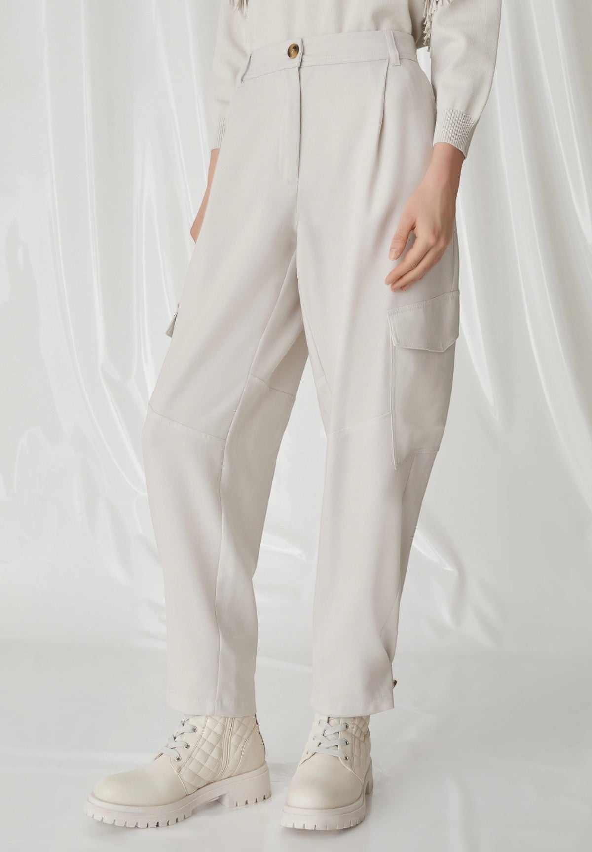 Pantaloni* Alisso Bianco Lana